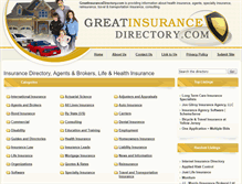 Tablet Screenshot of greatinsurancedirectory.com